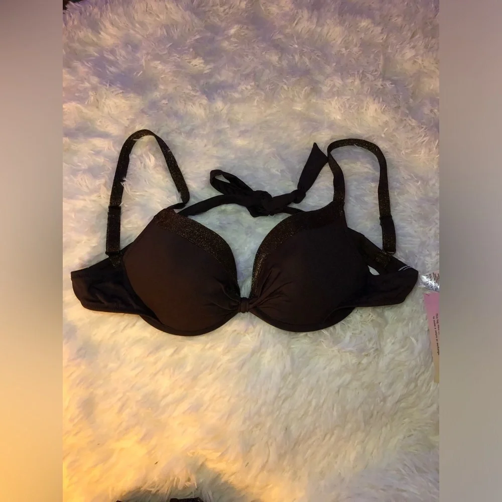 VENUS Brown Glittery Binkini Top NWOT